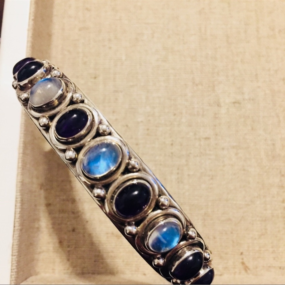 Nicky Butler | Bracelet | Sterling Cuff | Amethyst & Moonstone - Picture 8 of 16